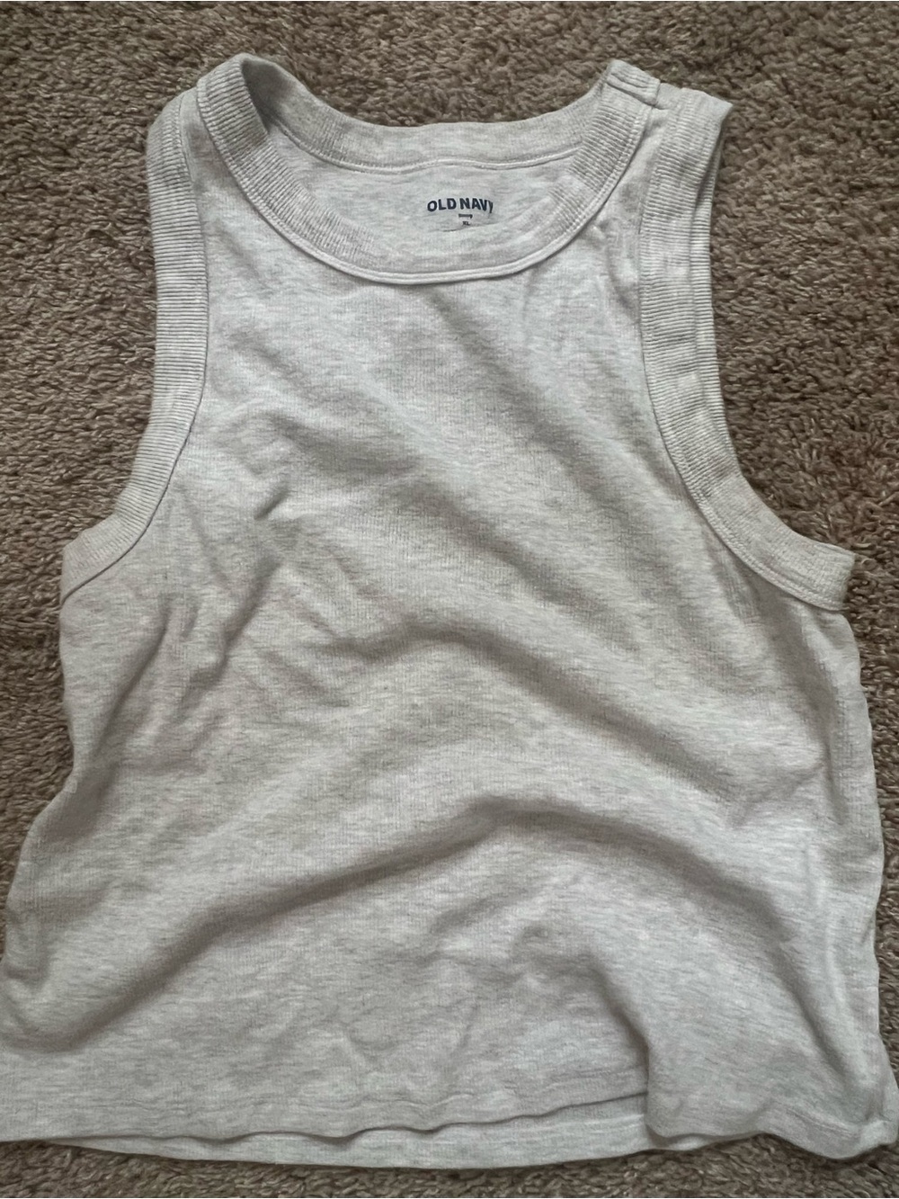 Old Navy Light Gray Ribbed Tank